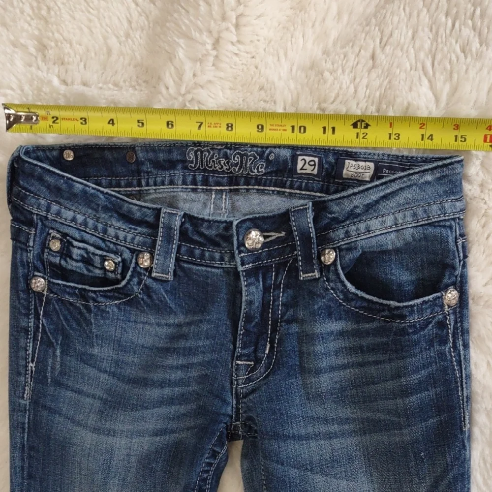 MISS ME BOOT Blue Embellished Jeans - Picture 9 of 17